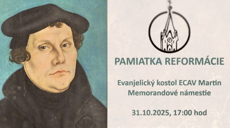 Pamiatka reformácie 2025 – pozvánka